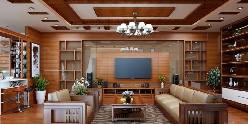 nội thất gỗ tự nhiên phòng khách